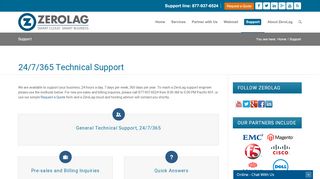 
                            2. Managed Hosting Technical Support, 24/7/365 - ZeroLag