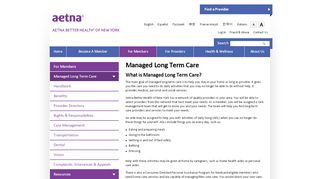 
                            9. Managed Long Term Care | Aetna Better Health of New York