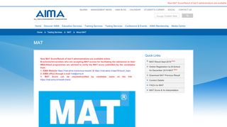 
                            1. Management Aptitude Test Online Registration Form & Mat Fees | AIMA