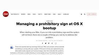 
                            9. Managing a prohibitory sign at OS X bootup - …