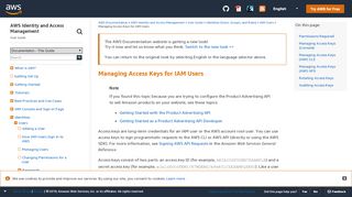 
                            1. Managing Access Keys for IAM Users - AWS Identity and ...