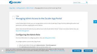 
                            2. Managing Admin Access to the Zscaler App Portal | Zscaler