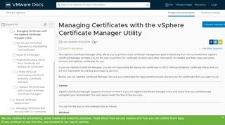 
                            9. Managing Certificates with the vSphere Certificate …