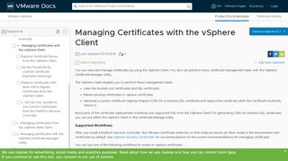 
                            8. Managing Certificates with the vSphere Client