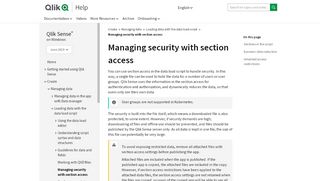 
                            1. Managing security with section access ‒ Qlik Sense
