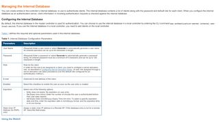 
                            4. Managing the Internal Database - Aruba Networks