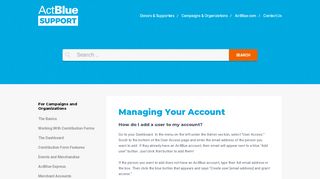 
                            6. Managing Your Account | ActBlue Support