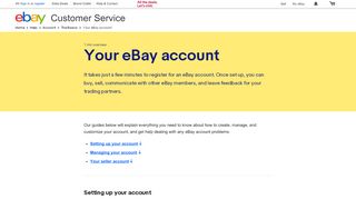 
                            2. Managing your account - eBay