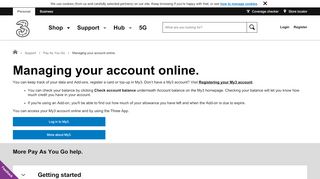 
                            4. Managing your account online - Support - Three