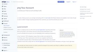 
                            4. Managing Your Account | Stripe