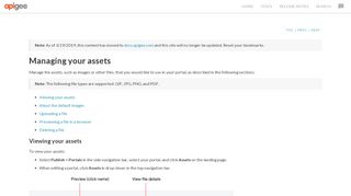 
                            7. Managing your assets | Apigee New Edge Experience