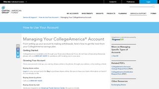 
                            7. Managing Your CollegeAmerica Account | Capital Group