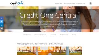 
                            4. Managing Your Credit Account | Credit One Bank