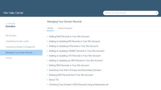 
                            3. Managing Your Domain Records | Help Center | Wix.com