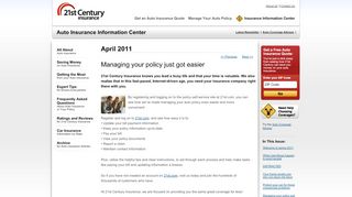 
                            2. Managing your policy just got easier | 21st Century Car Insurance