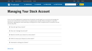 
                            1. Managing Your Stock Account | Prudential Financial