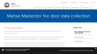 
                            6. Manse Masterdor Fire Door data collection - National Fire Chiefs Council