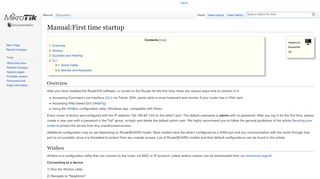 
                            10. Manual:First time startup - MikroTik Wiki