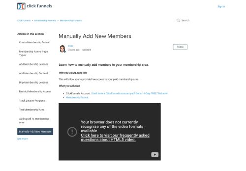 
                            9. Manually Add New Members – ClickFunnels