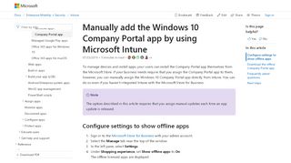 
                            2. Manually add the Windows 10 Company Portal app - Microsoft Intune ...