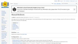 
                            4. Manual:Redirects - MediaWiki