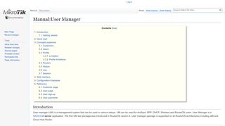 
                            8. Manual:User Manager - MikroTik Wiki