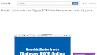 
                            5. Manuel d utilisation de votre. Digipass BKCP Online ...