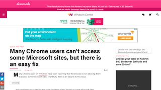 
                            8. Many Chrome users can't access some Microsoft sites, but there is an ...
