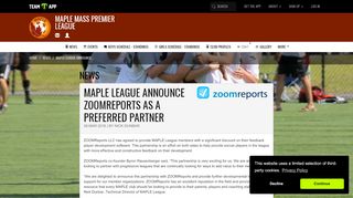 
                            6. MAPLE League announce ZOOMReports as a Preferred Partner ...