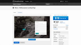 
                            8. Marco - Multi-purpose Landing Page by azmind | WrapBootstrap
