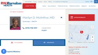 
                            7. Marilyn D McArthur MD | RWJBarnabas Health