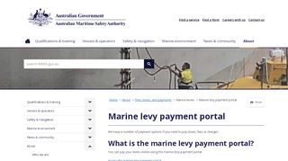 
                            3. Marine levy payment portal - Australian Maritime Safety Authority