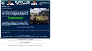 
                            8. Mariners Season Ticket Holder News - MLB.com