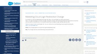 
                            2. Marketing Cloud Login Redirection Change - Salesforce Help