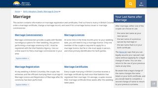 
                            5. Marriage - Province of British Columbia - gov.bc.ca