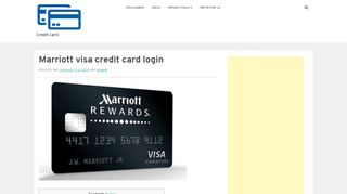 
                            5. Marriott visa credit card login - Credit card