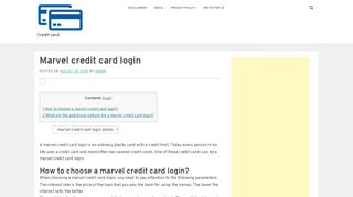 
                            2. Marvel credit card login - Credit card - audreysedibles.com