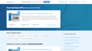 
                            8. Marwadi Backoffice at top.accessify.com