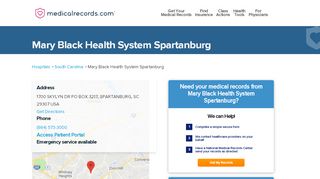 
                            4. Mary Black Health System Spartanburg | MedicalRecords.com