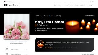 
                            8. Mary Rita Rzonca Obituary (1937 - 2019) | Plainfield, Illinois