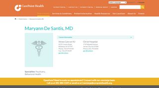 
                            6. Maryann De Santis, MD - CarePoint Health