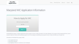 
                            6. Maryland WIC Application