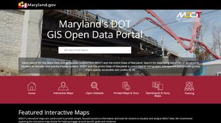 
                            6. Maryland's GIS Data Catalog - MDOT GIS Open Data Portal Home Page