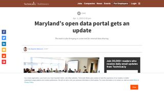 
                            2. Maryland's open data portal gets an update - Technical.ly Baltimore