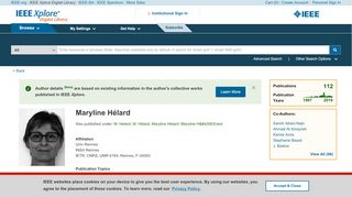 
                            2. Maryline Helard - IEEE Xplore Author Details