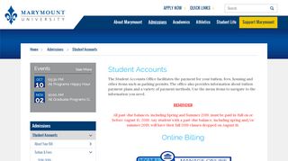 
                            10. Marymount University - Student Accounts