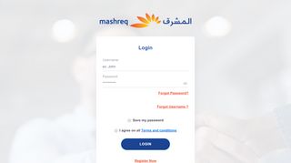 
                            6. Mashreq - Login