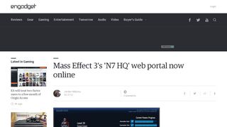 
                            11. Mass Effect 3's 'N7 HQ' web portal now online - Engadget