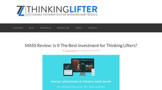 
                            7. MASS Review: Is It The Best Investment for Thinking Lifters?