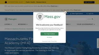 
                            6. Massachusetts Firefighting Academy (MFA) | Mass.gov